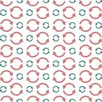 Rotation symbol trendy repeating pattern green brown vector illustration background