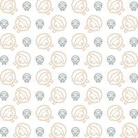 Lamb symbol trendy repeating pattern orange fill vector illustration background