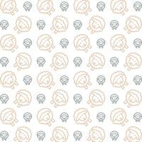 Lamb symbol trendy repeating pattern orange fill vector illustration background