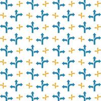 Guidance icon trendy repeating pattern blue yellow beautiful vector illustration background