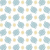 Intestine icon trendy repeating pattern blue yellow beautiful vector illustration background