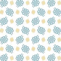 Intestine icon trendy repeating pattern blue yellow beautiful vector illustration background