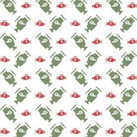 Electric motor icon red green trendy repeating pattern vector beautiful illustration background