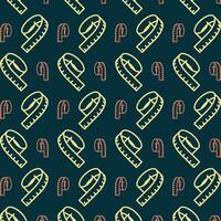 Tape measurement trendy repeating pattern blue background vector illustration