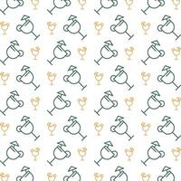 Coctail luxury repeating trendy pattern vector illustration background
