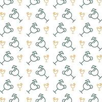 Coctail luxury repeating trendy pattern vector illustration background