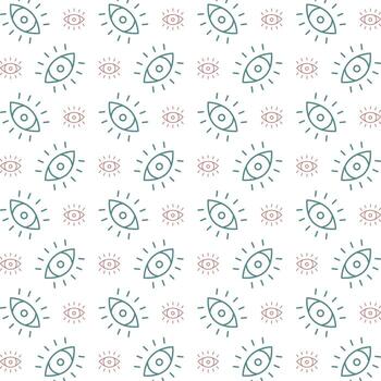 Vision multicolor repeating trendy pattern textile illustration background vector