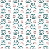 Customers care multicolor repeating trendy pattern textile illustration background vector