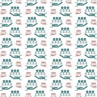 Customers care multicolor repeating trendy pattern textile illustration background vector