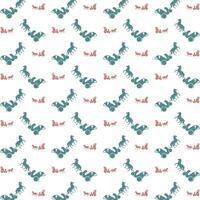 Carriage multicolor repeating trendy pattern textile vector illustration background