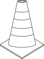traffic cone icon vector