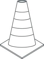 traffic cone icon vector