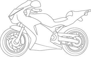 vector motorcycle drawing without background