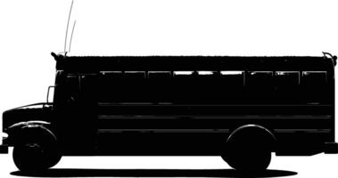 AI generated Silhouette school bus black color only vector