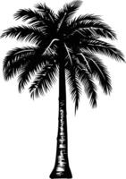 AI generated Silhouette palm dates black color only vector