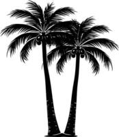 AI generated Silhouette palm dates black color only vector