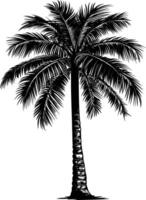 AI generated Silhouette palm dates black color only vector