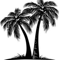 AI generated Silhouette palm dates black color only vector