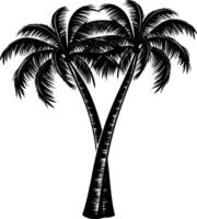 AI generated Silhouette palm dates black color only vector