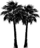 AI generated Silhouette palm dates black color only vector