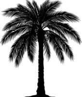 AI generated Silhouette palm dates black color only vector