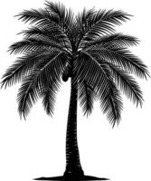 AI generated Silhouette palm dates black color only vector