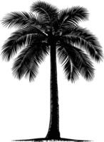 AI generated Silhouette palm dates black color only vector