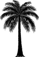 AI generated Silhouette palm dates black color only vector