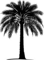 AI generated Silhouette palm dates black color only vector