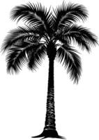 AI generated Silhouette palm dates black color only vector