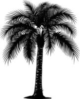 AI generated Silhouette palm dates black color only vector