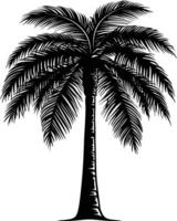 AI generated Silhouette palm dates black color only vector