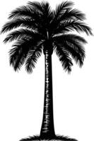 AI generated Silhouette palm dates black color only vector