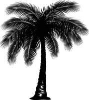 AI generated Silhouette palm dates black color only vector