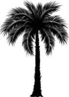 AI generated Silhouette palm dates black color only vector