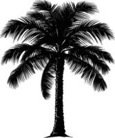 AI generated Silhouette palm dates black color only vector