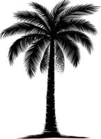 AI generated Silhouette palm dates black color only vector