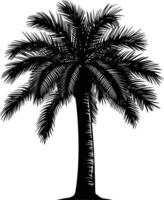 AI generated Silhouette palm dates black color only vector