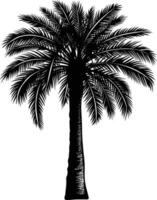 AI generated Silhouette palm dates black color only vector