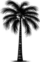 AI generated Silhouette palm dates black color only vector