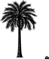 AI generated Silhouette palm dates black color only vector