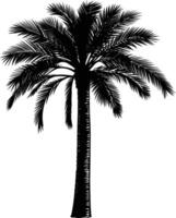 AI generated Silhouette palm dates black color only vector