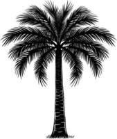 AI generated Silhouette palm dates black color only vector