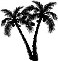 AI generated Silhouette palm dates black color only vector