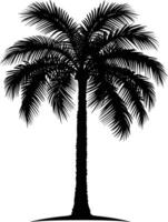 AI generated Silhouette palm dates black color only vector