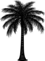 AI generated Silhouette palm dates black color only vector