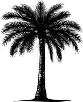 AI generated Silhouette palm dates black color only vector