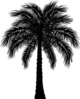 AI generated Silhouette palm dates black color only vector