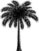 AI generated Silhouette palm dates black color only vector