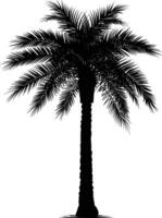 AI generated Silhouette palm dates black color only vector